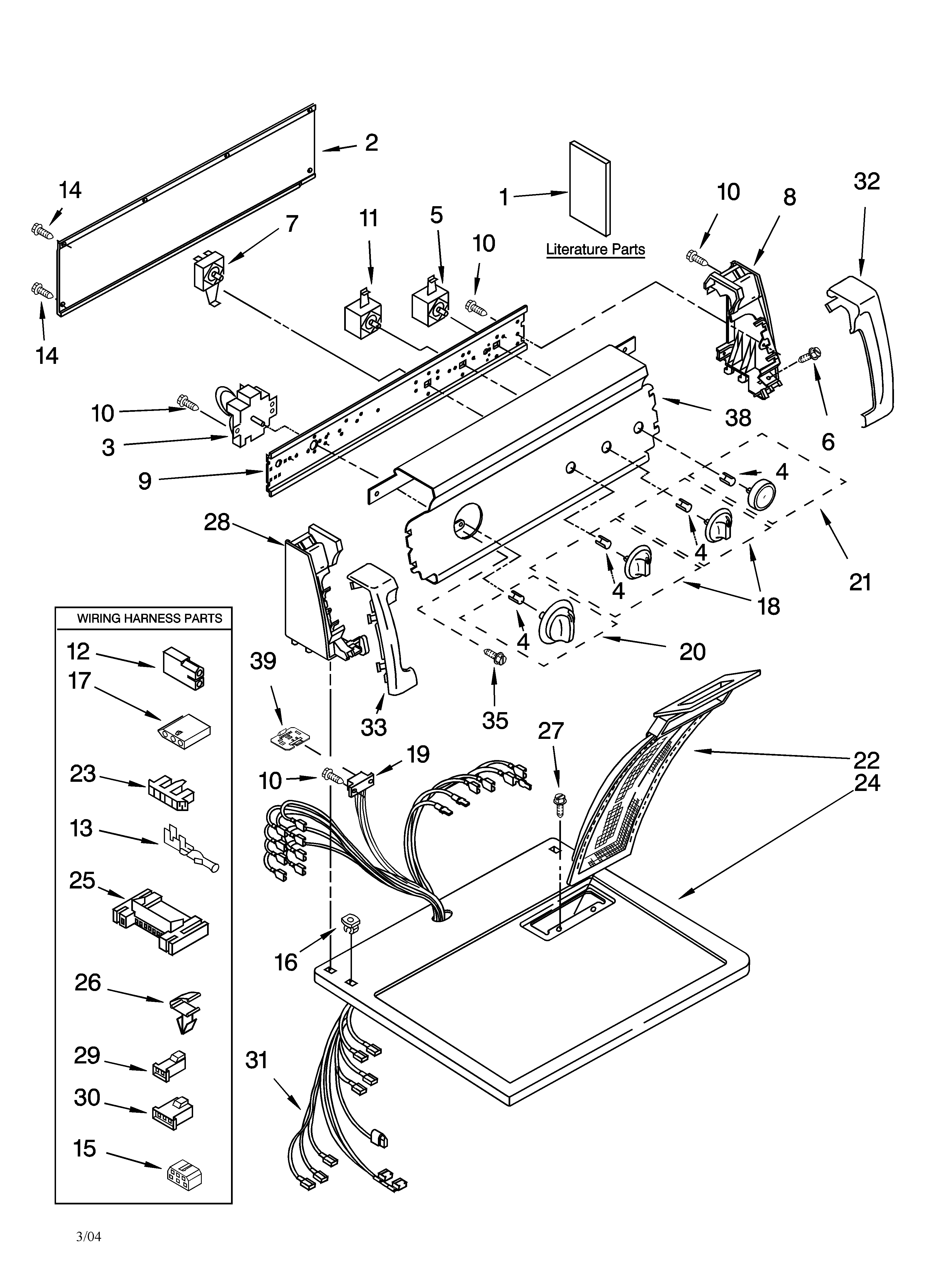 Top and console parts