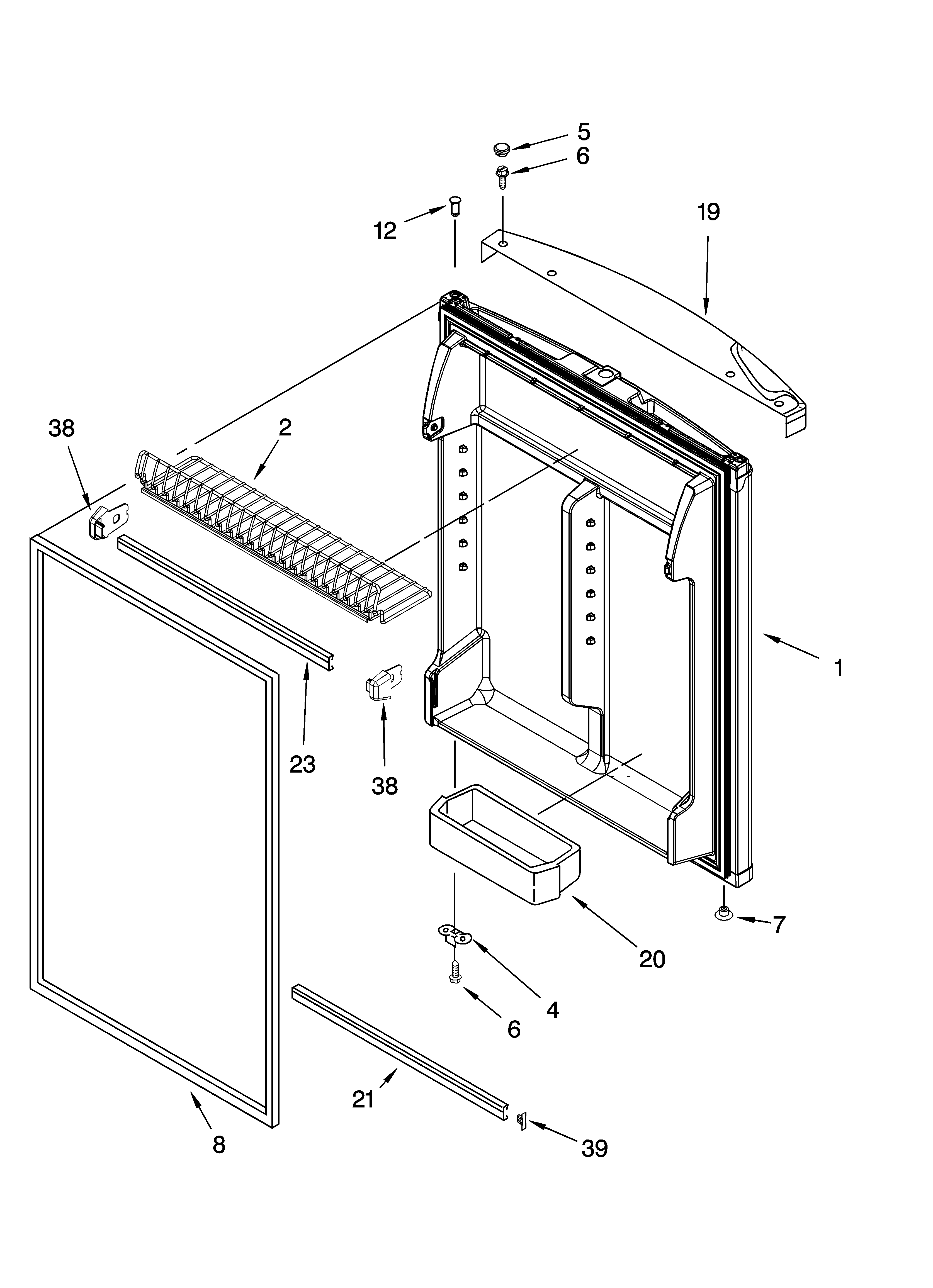 Bottom door parts