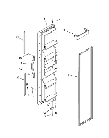 Freezer door parts
