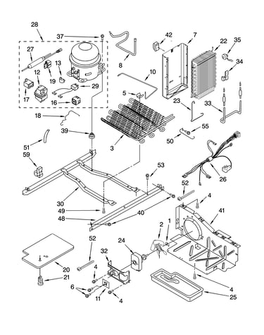 Unit parts, parts not illustrated