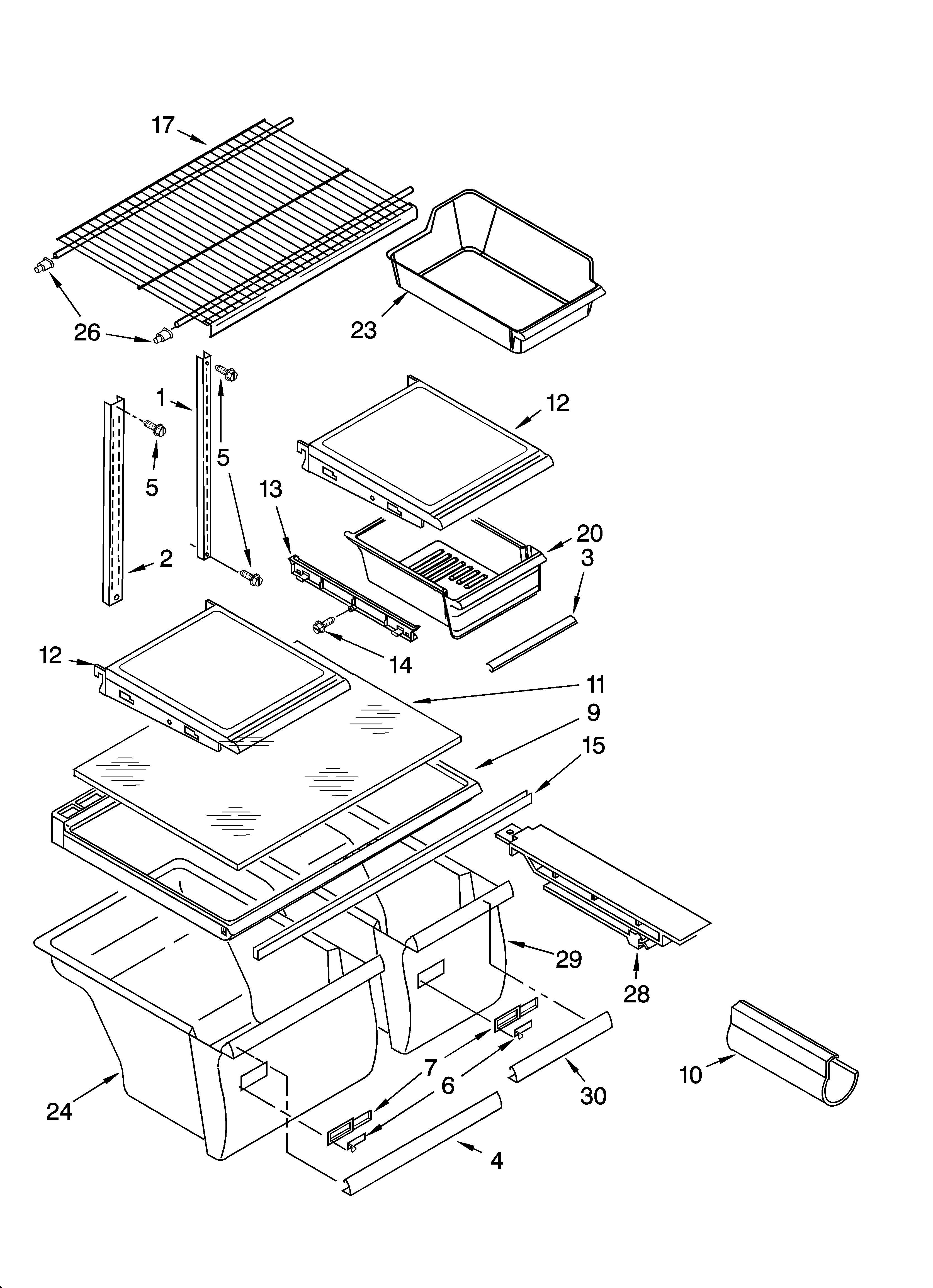 Shelf parts
