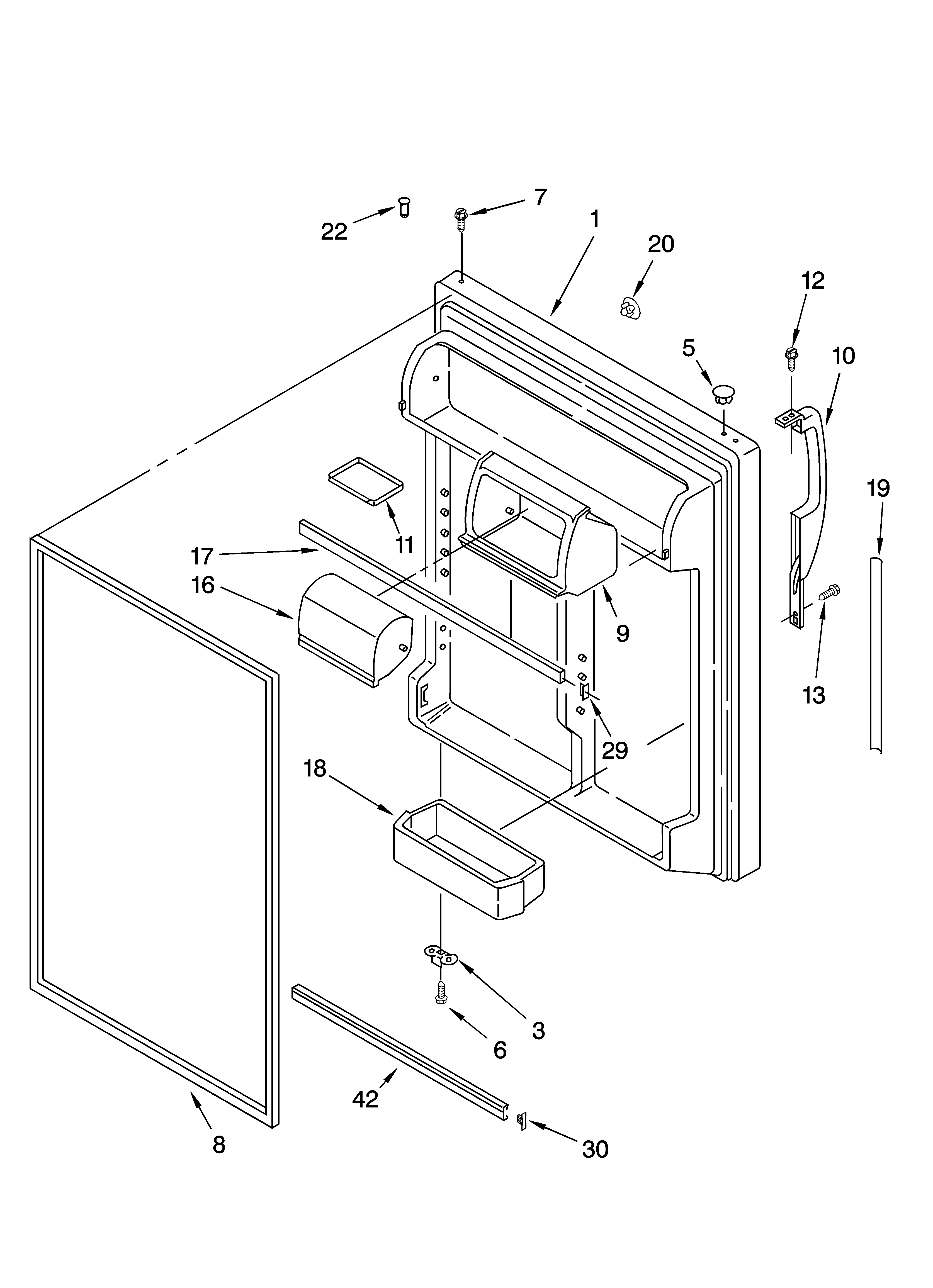 Refrigerator door parts