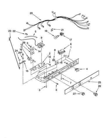 Control parts, parts not illustrated