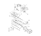 Kenmore 10653234300 motor and ice container parts diagram