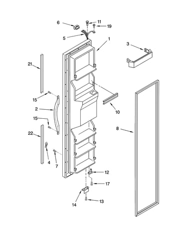 Freezer door parts