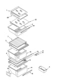 Refrigerator shelf parts