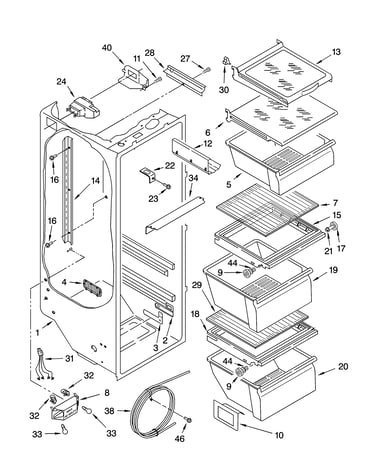 Refrigerator liner parts