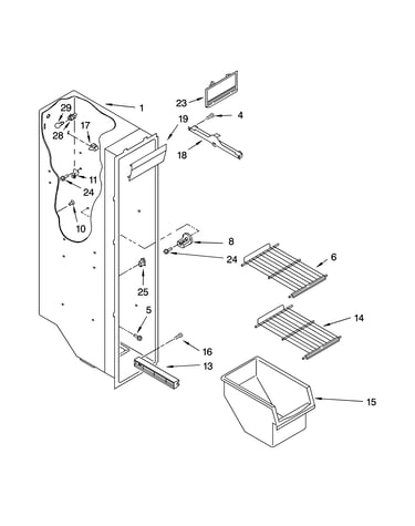 Freezer liner parts
