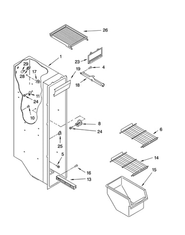 Freezer liner parts