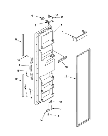 Freezer door parts