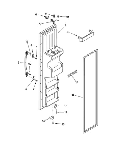 Freezer door parts
