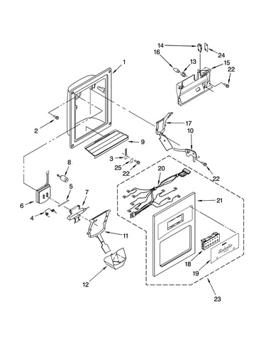 Dispenser front parts