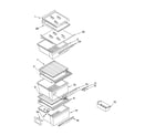 Kenmore 10653652300 refrigerator shelf parts diagram