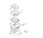 Kenmore 10653854300 refrigerator shelf parts diagram