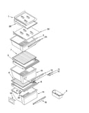 Refrigerator shelf parts