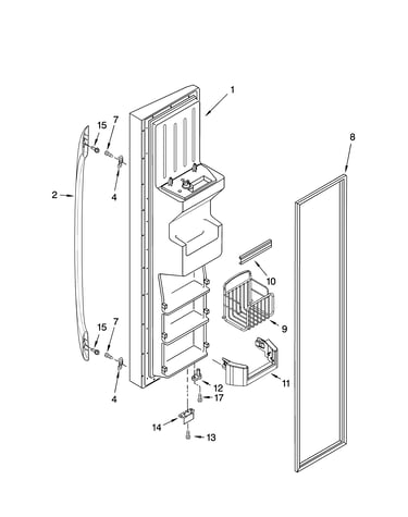 Freezer door parts