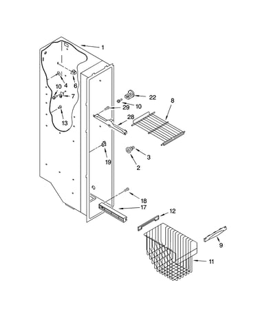 Freezer liner parts