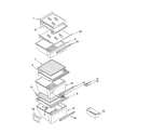 Kenmore 10654384300 refrigerator shelf parts diagram