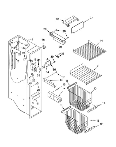Freezer liner parts