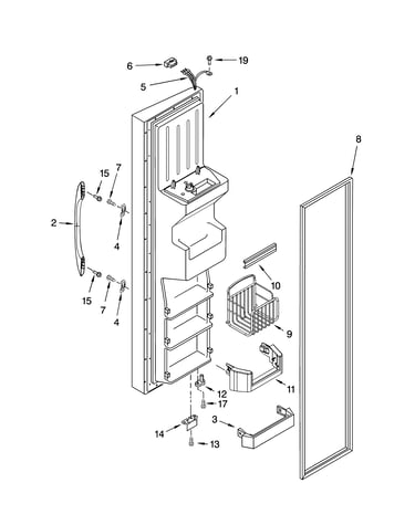 Freezer door parts