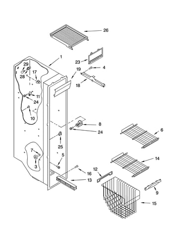 Freezer liner parts