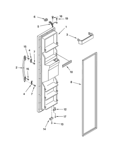 Freezer door parts
