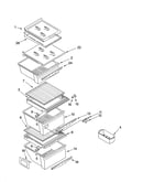 Refrigerator shelf parts