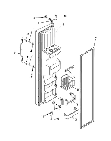 Freezer door parts