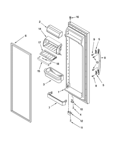 Refrigerator door parts