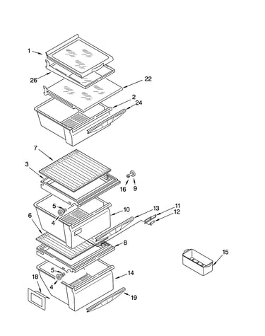 Refrigerator shelf parts