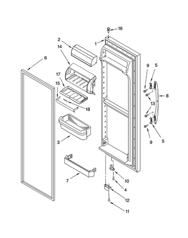 Refrigerator door parts