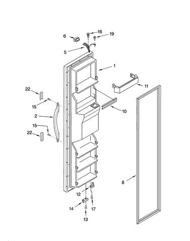 Freezer door parts