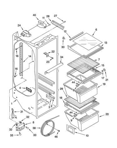 Refrigerator liner parts