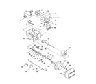 Kenmore 10656502400 motor and ice container parts diagram
