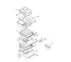 Kenmore 10656573400 refrigerator shelf parts diagram