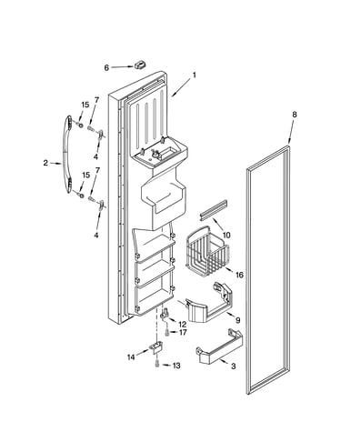 Freezer door parts