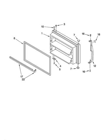 Freezer door parts