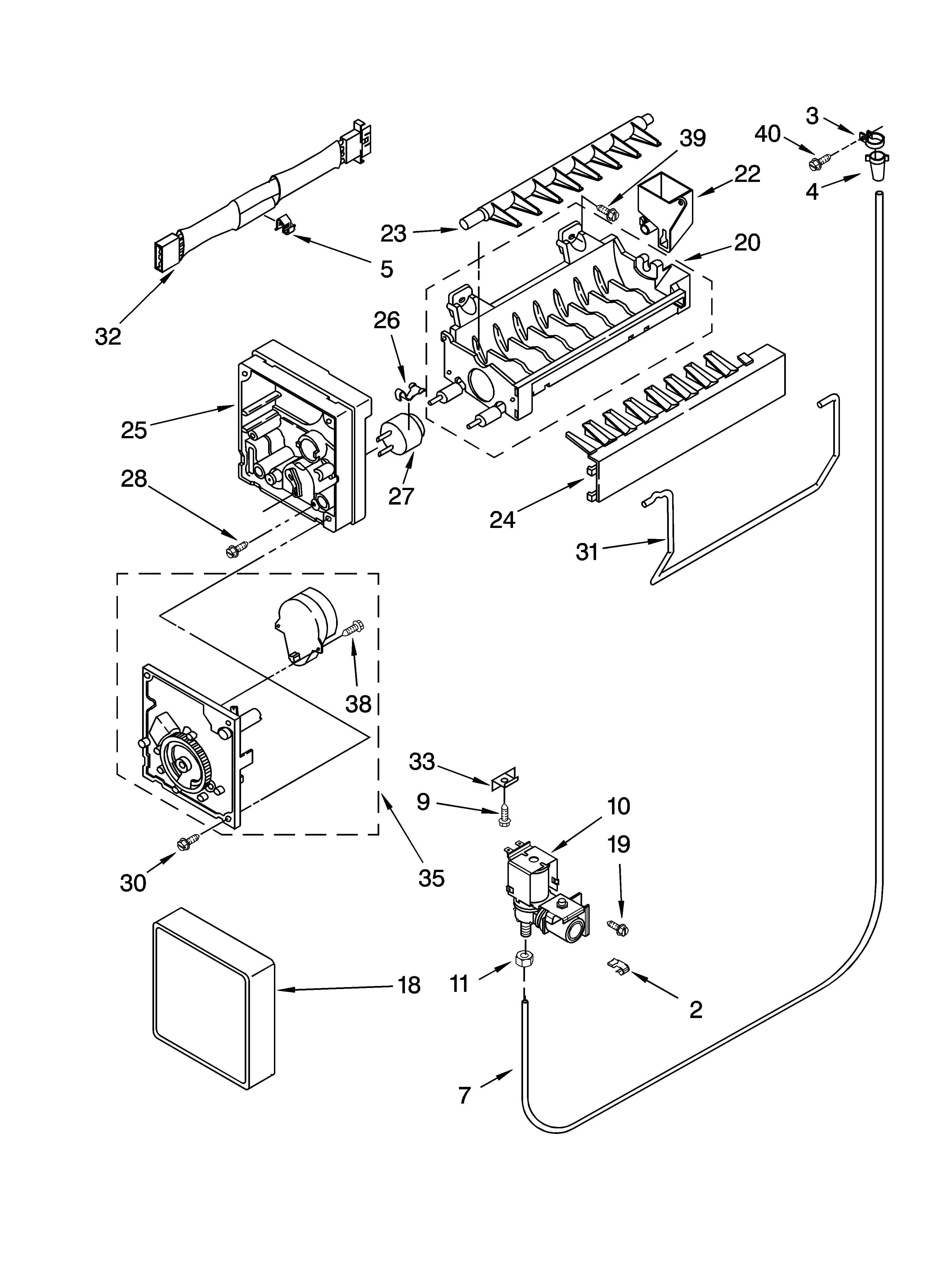 Icemaker parts, optional parts