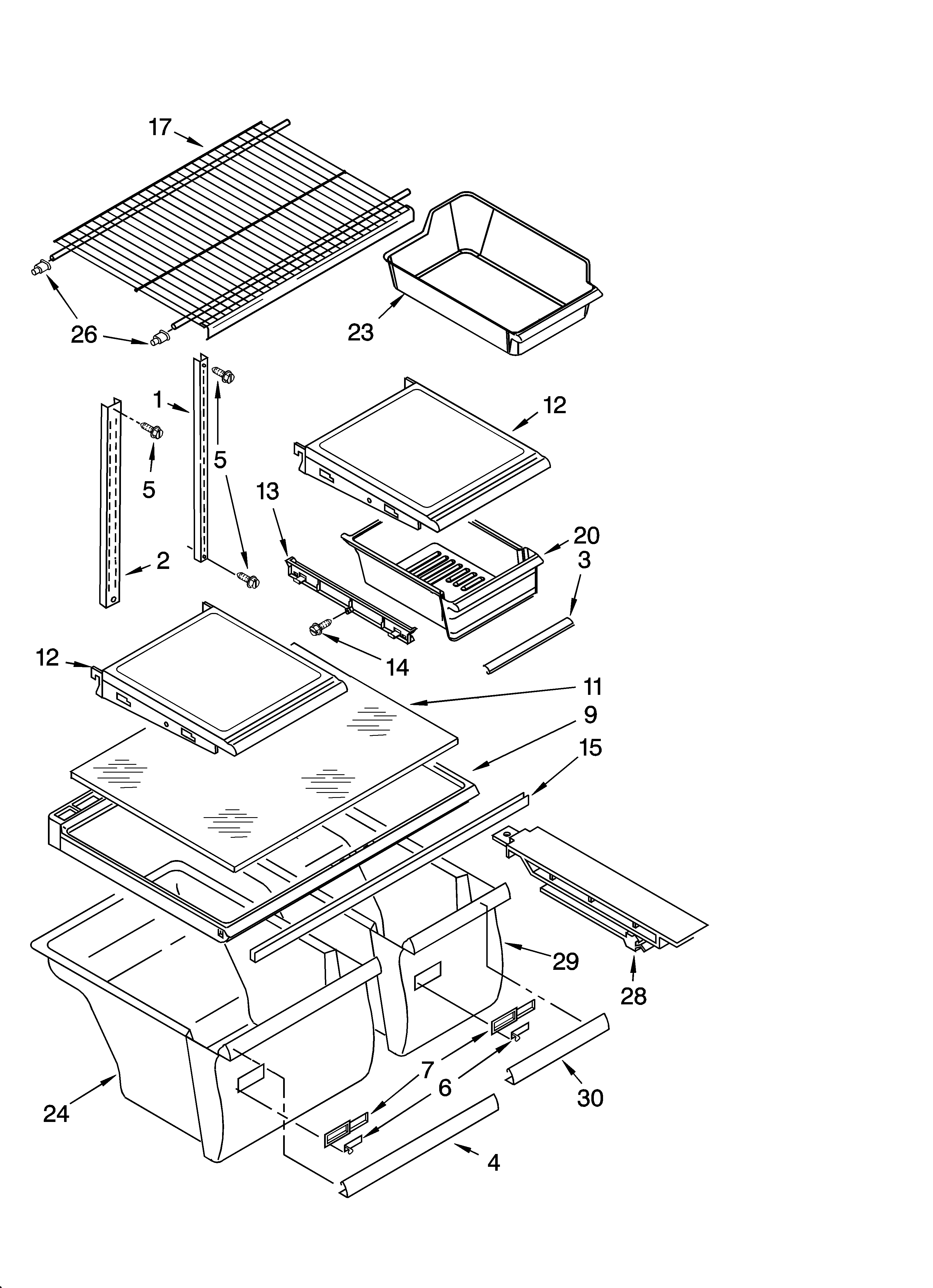 Shelf parts