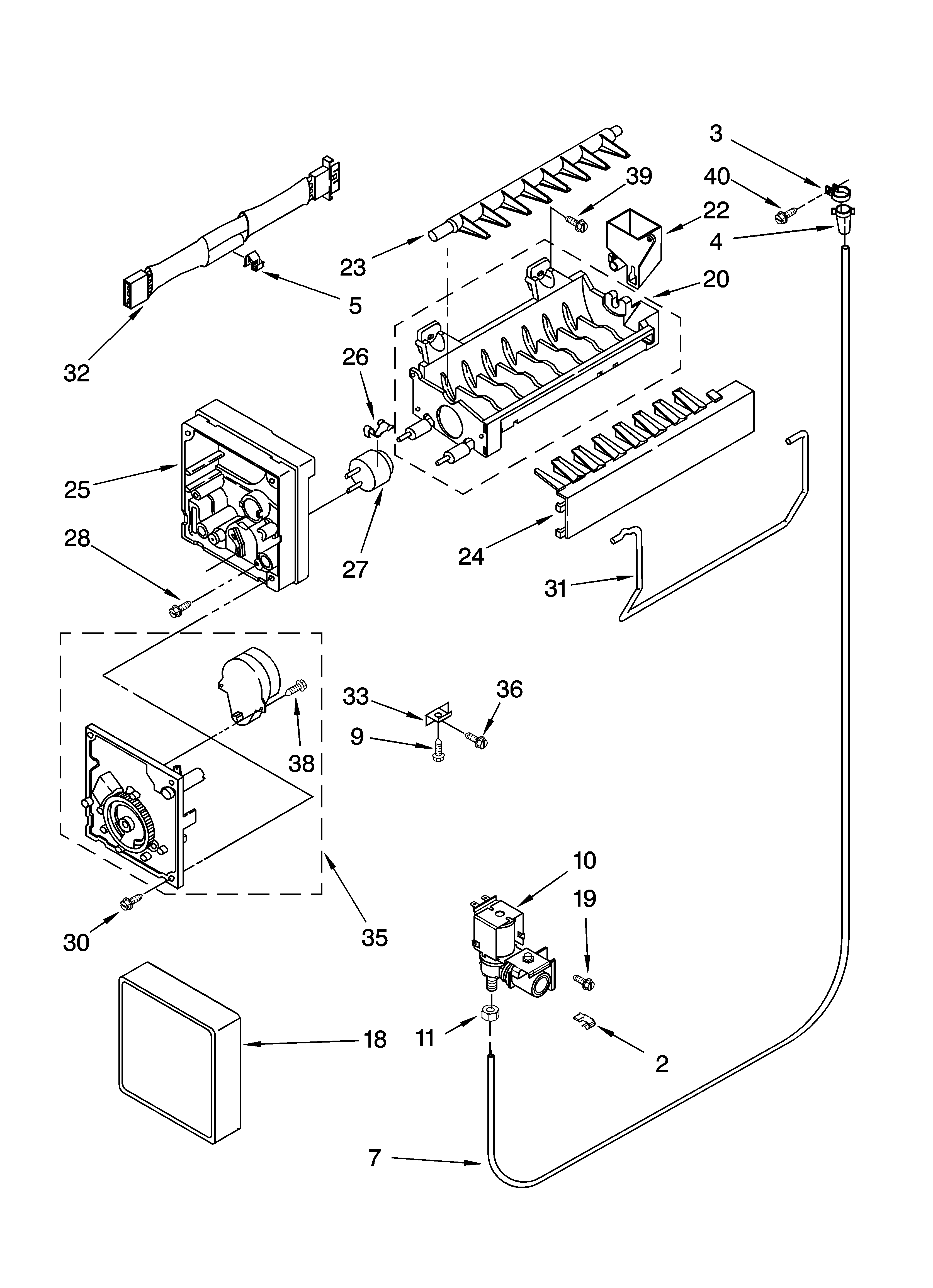 Icemaker parts, optional parts