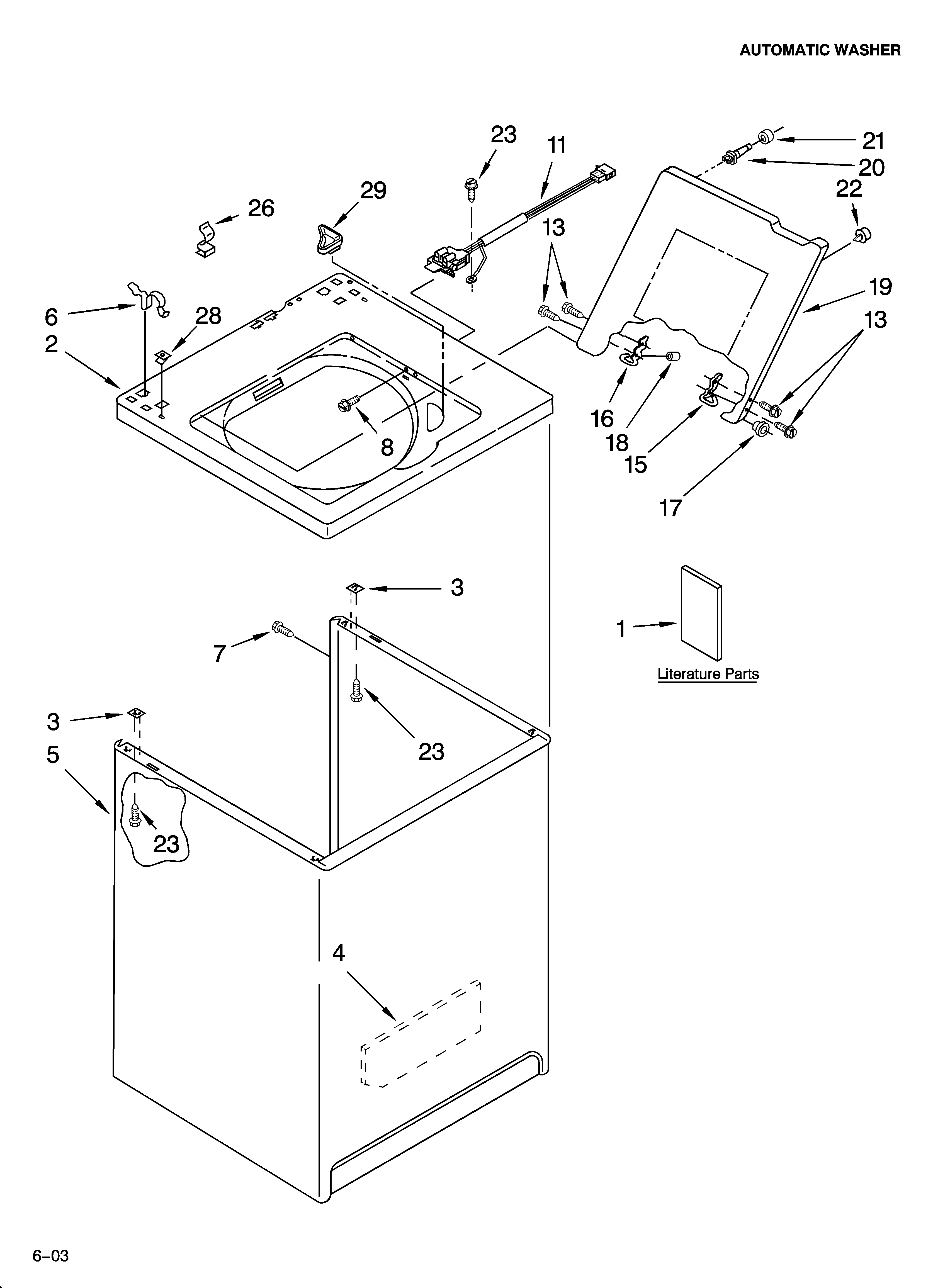 Top and cabinet parts