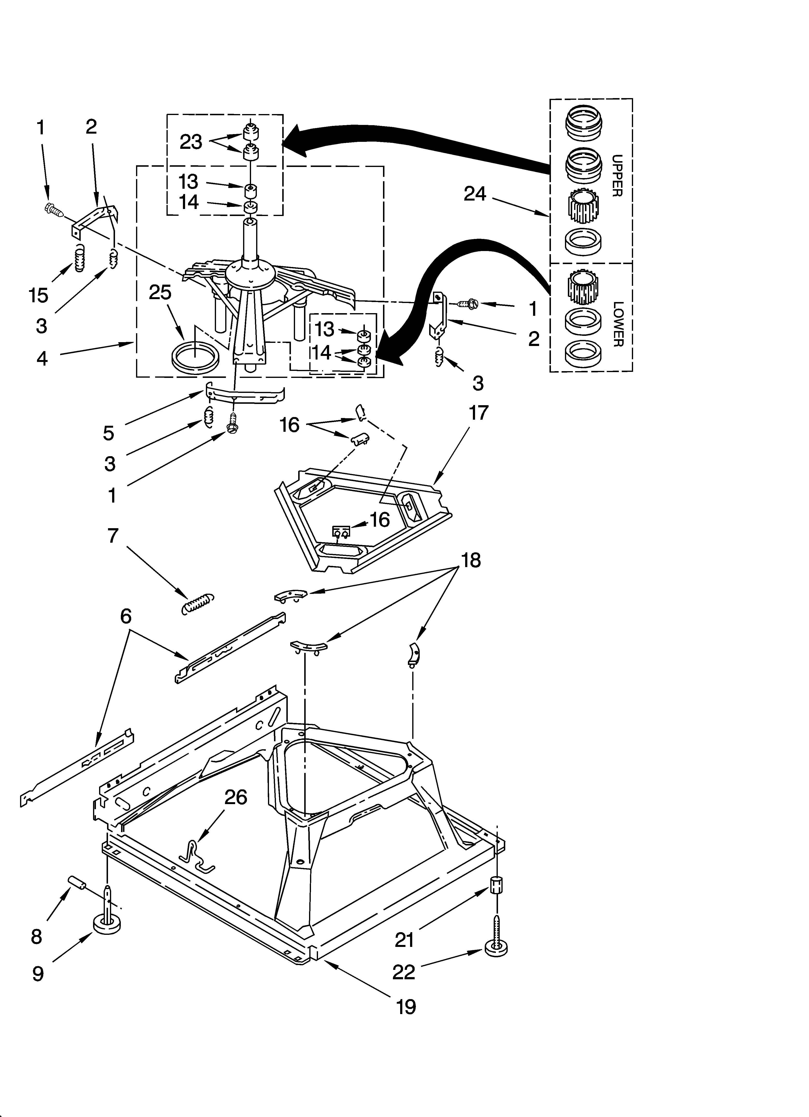 Machine base parts