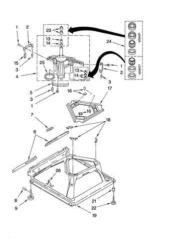 Machine base parts