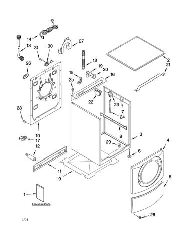 Top and cabinet parts