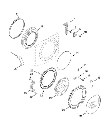 Door and latch parts