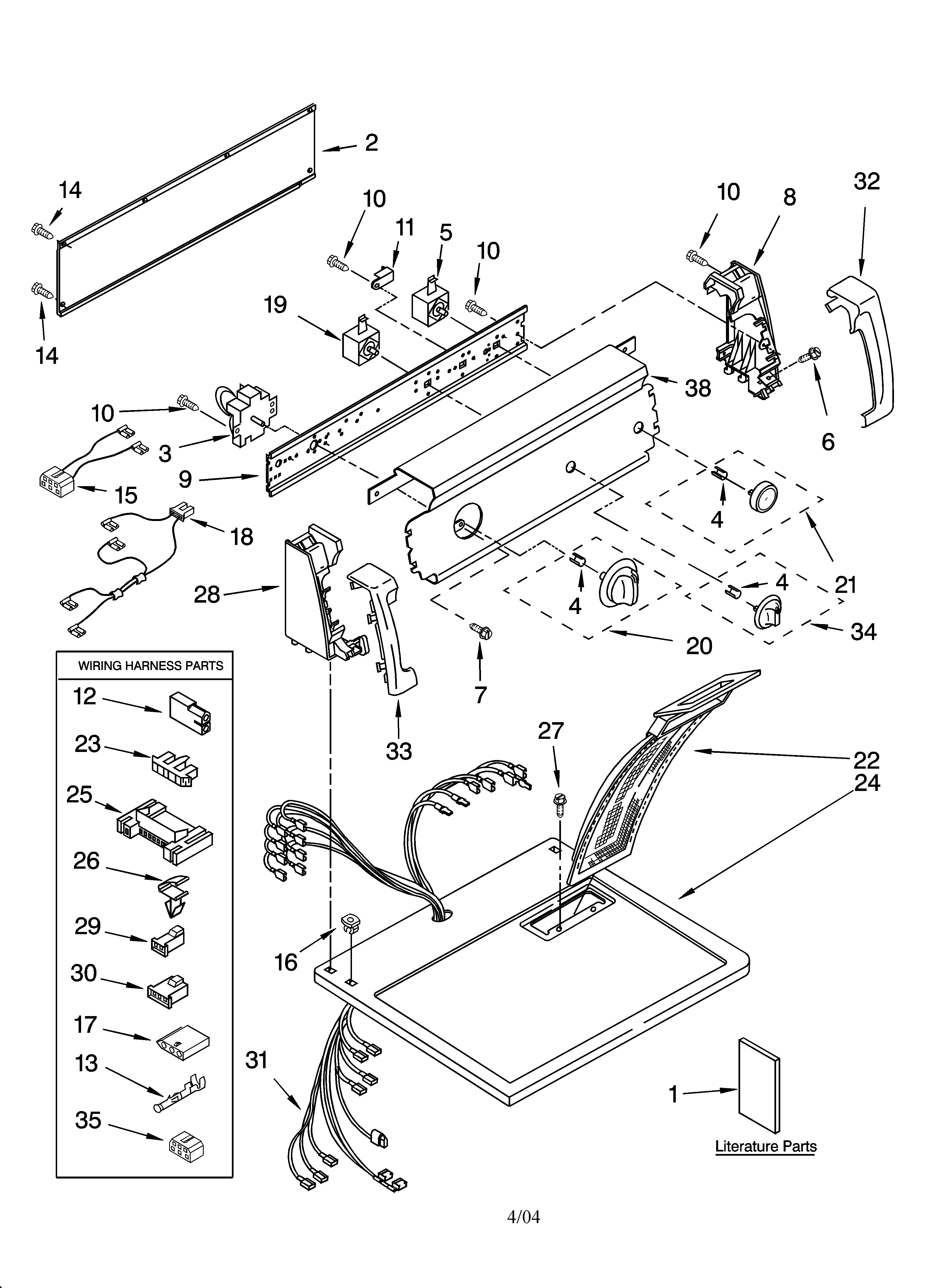 Top and console parts