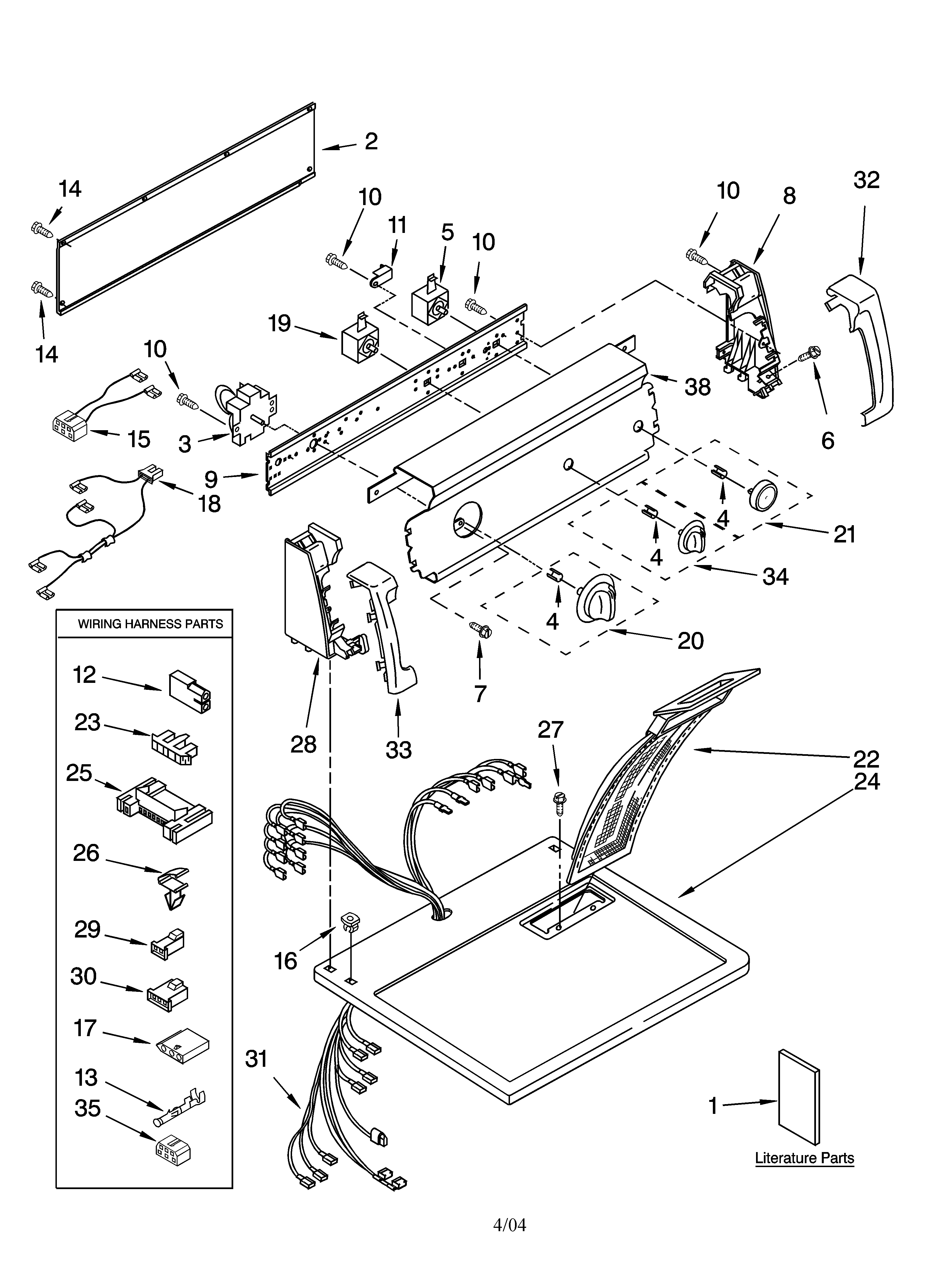 Top and console parts