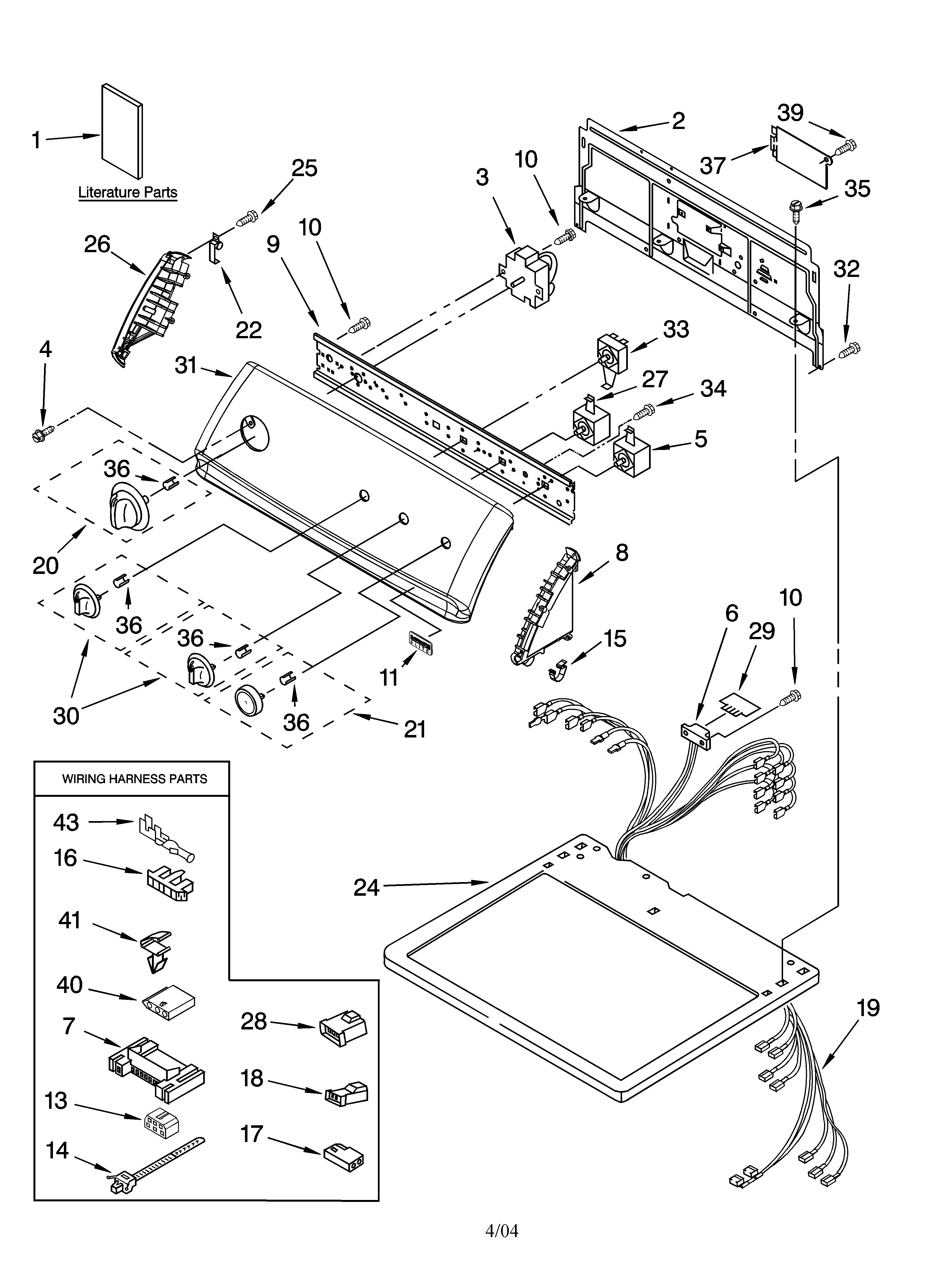 Top and console parts