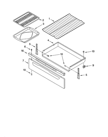 Drawer & broiler parts, miscellaneous parts