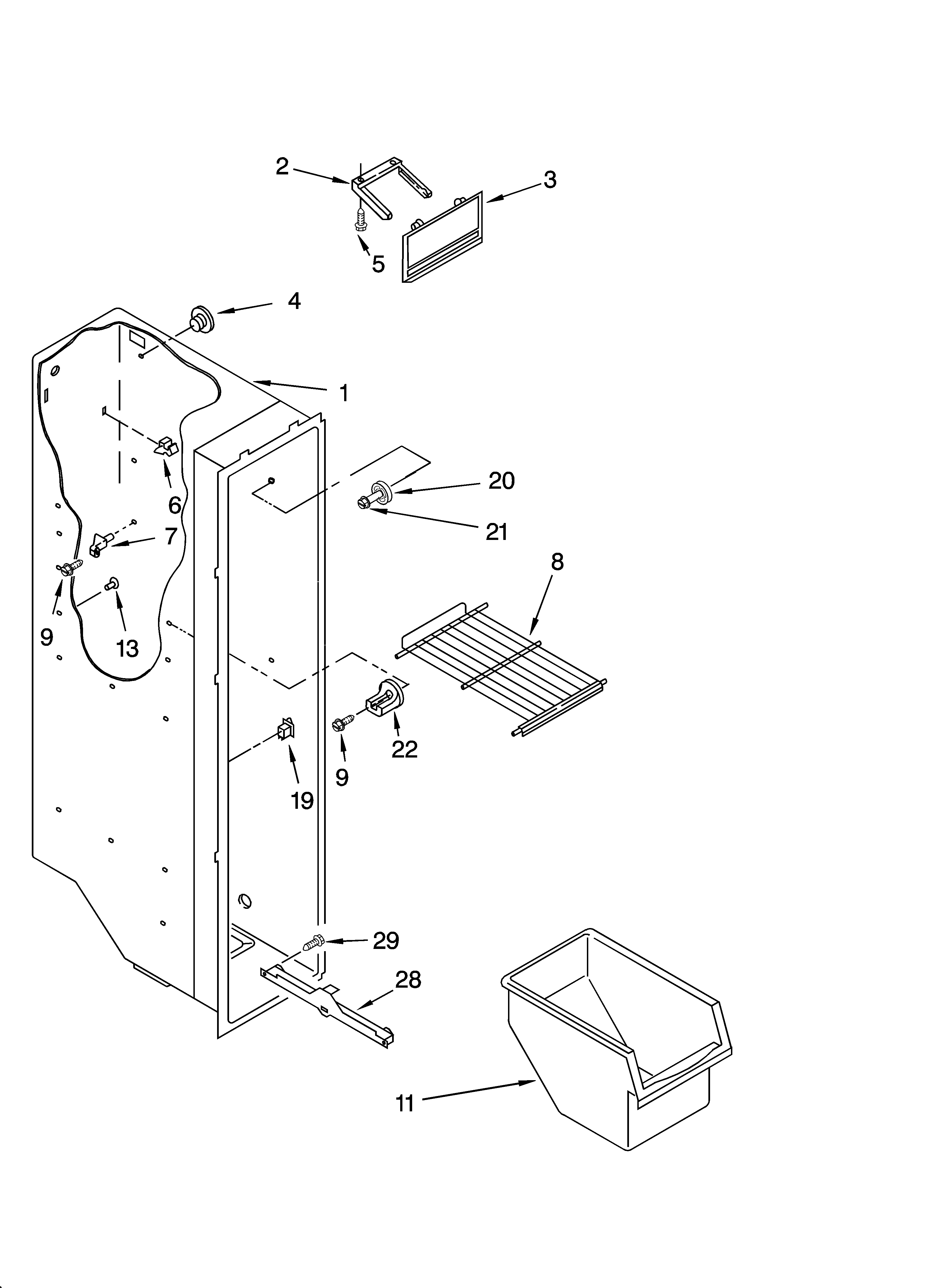 FREEZER LINER PARTS